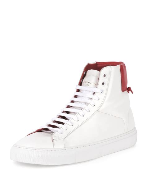 all white givenchy sneakers|givenchy white high top sneakers.